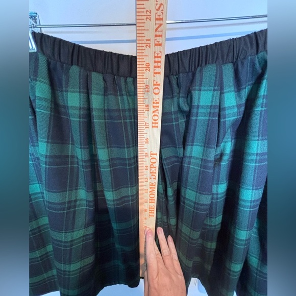 HDE Green & Black Plaid Skater Skirt Women’s Plus 4X - Picture 6 of 7